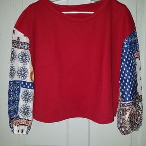 New Red Woven top